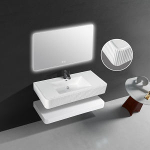 Bathroom Vanities Wholesale Double Layer Storage 3D Grille Design CR-0043-W