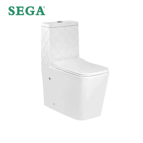 Custom One-Piece Toilet with Patented Diamond Pattern Tank Design (1)