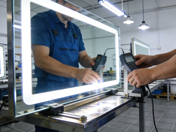 LED Mirror Factory Quality Testing
