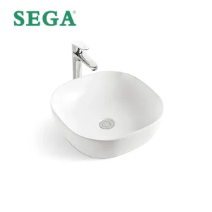 Topmount Wash Basin Wholesale, Square Bathroom Ceramic Sink Custom 5004