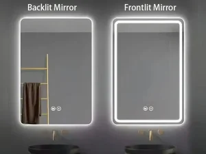 custom bathroom-mirror frontlit backlit light