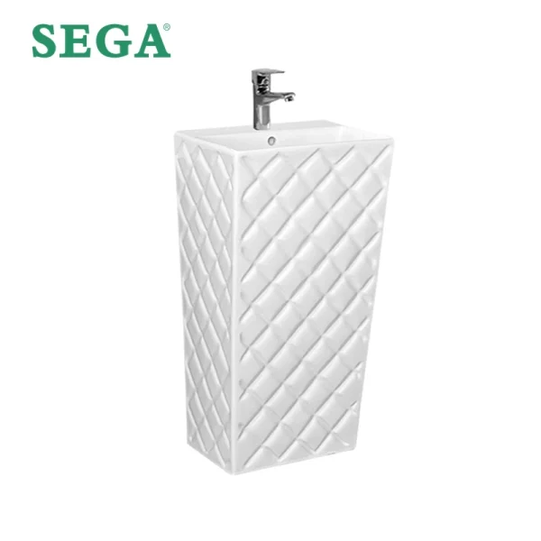 wholesale white pedestal wash basin P-7174L