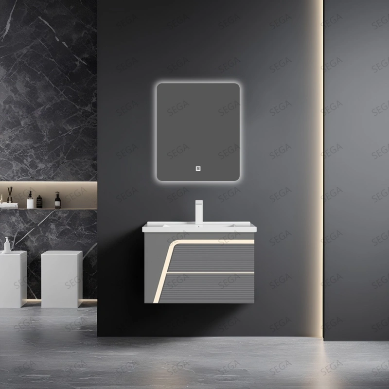 Custom Bathroom Vanity Cabinet PVC Small Bathroom Vanity in Bulk SJ138P1-GJ60