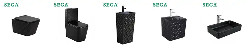 SEGA Designer Sanitary Ware Diamond Series Matte Black Manufacturer