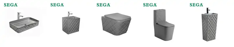 SEGA Designer Sanitary Ware Diamond Series Matte Grey Supplier