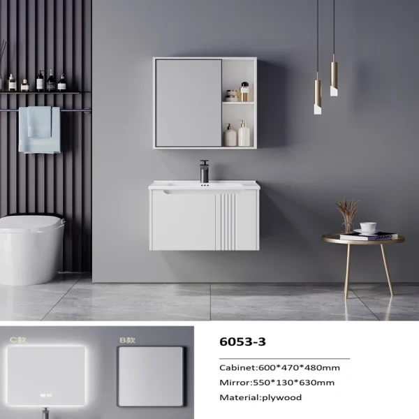 Custom Plywood Bathroom Cabinet 6053-3