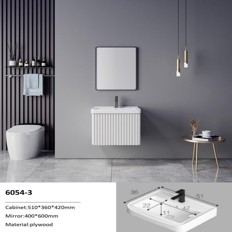 Custom Plywood Bathroom Cabinet SJW2001 White-3
