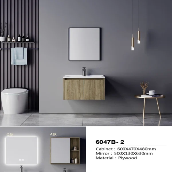 Manufacturer Plywood Bathroom Cabinet SJW2007-2M