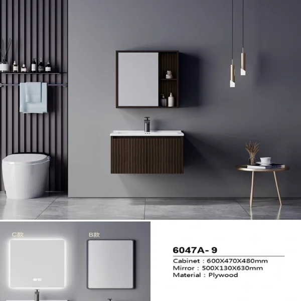 Manufacturer Plywood Bathroom Cabinet SJW2007-9C