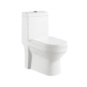 Custom One-Piece Toilet with Washdown Flushing System, White Ceramic Bathroom Commode M-9005