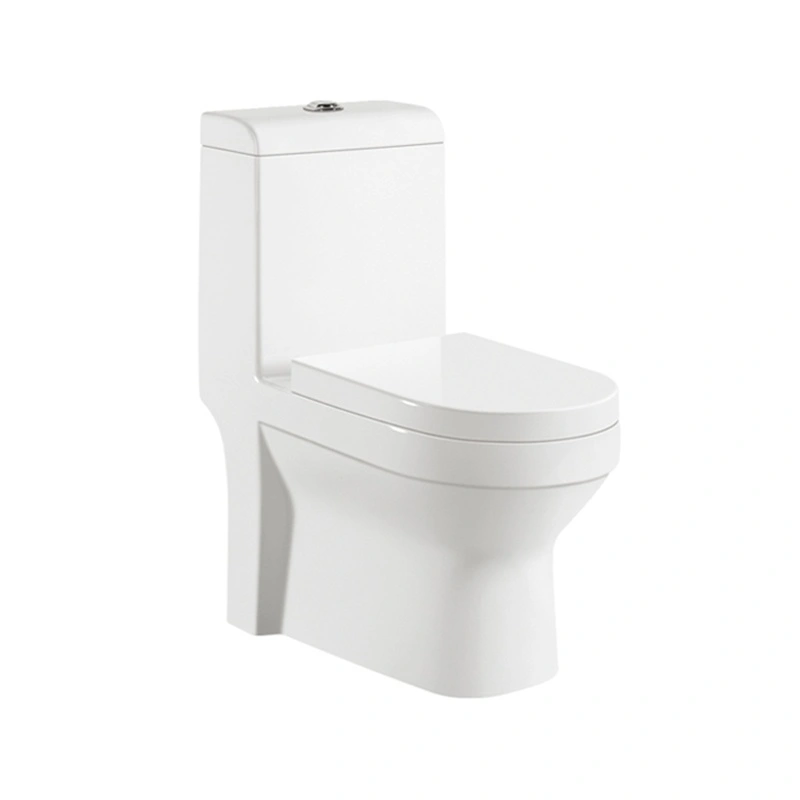 Custom One-Piece Toilet with Washdown Flushing System, White Ceramic Bathroom Commode M-9005