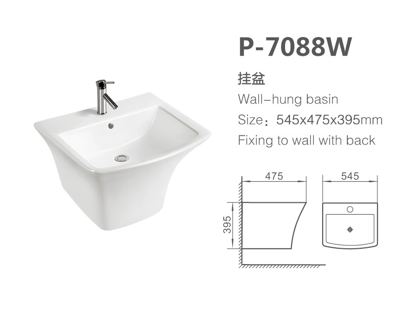 wall mounted wash basin sink custom P-7088W (1)