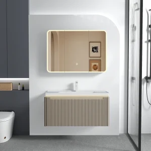 Großhandel: Maßgefertigte, wasserfeste PVC-Badezimmerschränke im modernen Design – SJP1047