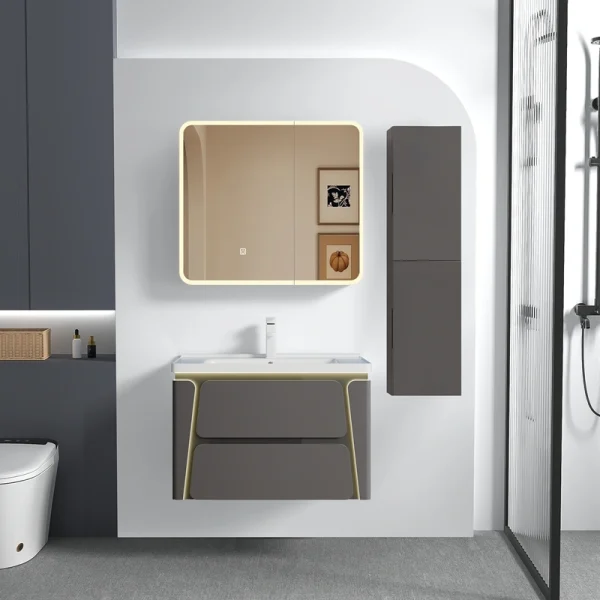 Manufacturer PVC Bathroom Cabinets SJP1048-80亮灯