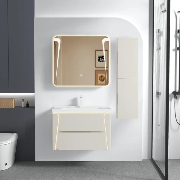 Manufacturer PVC Bathroom Cabinets SJP1048 镜子-80亮灯