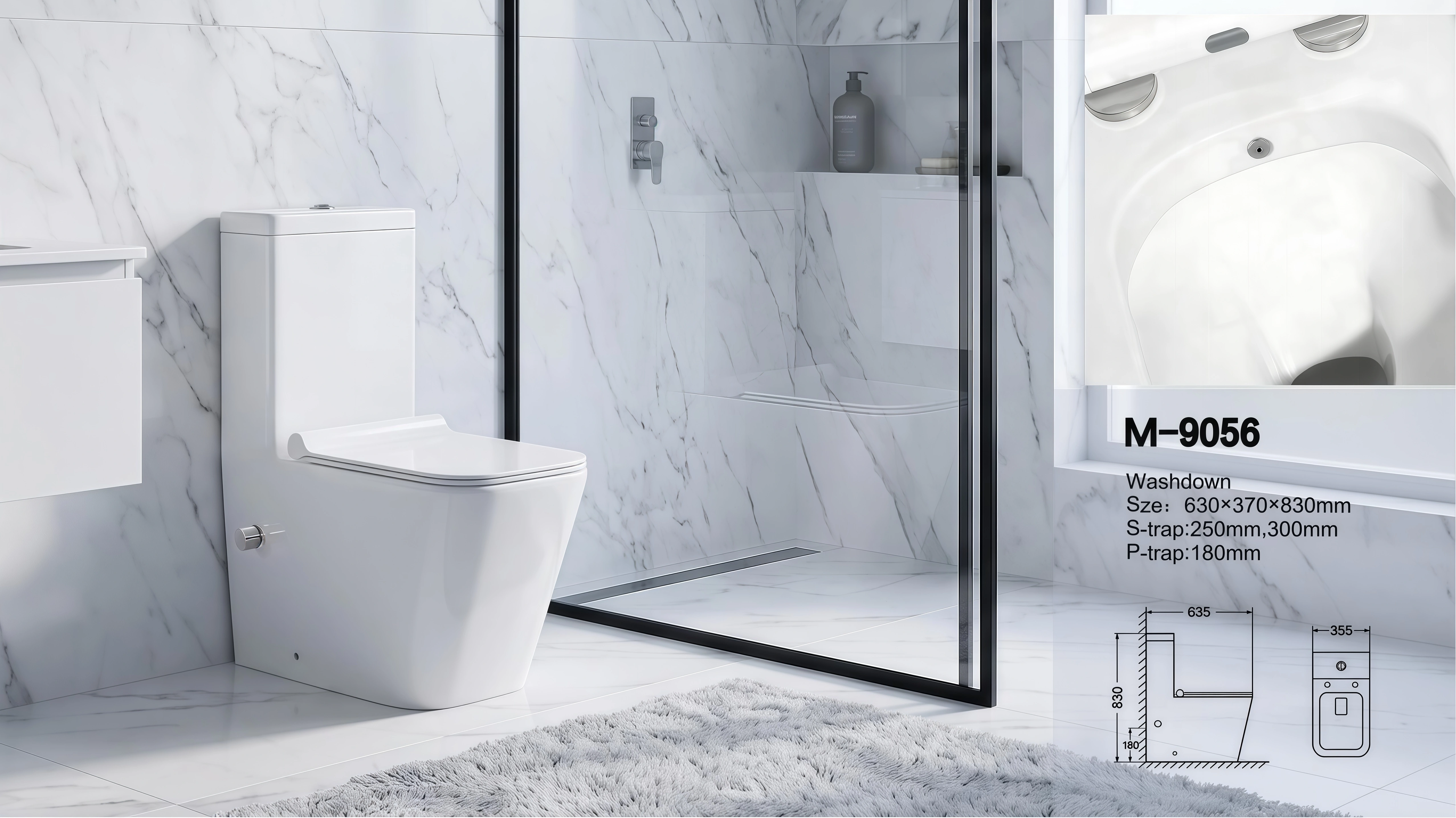 One-Piece Toilet with Bidet Function
