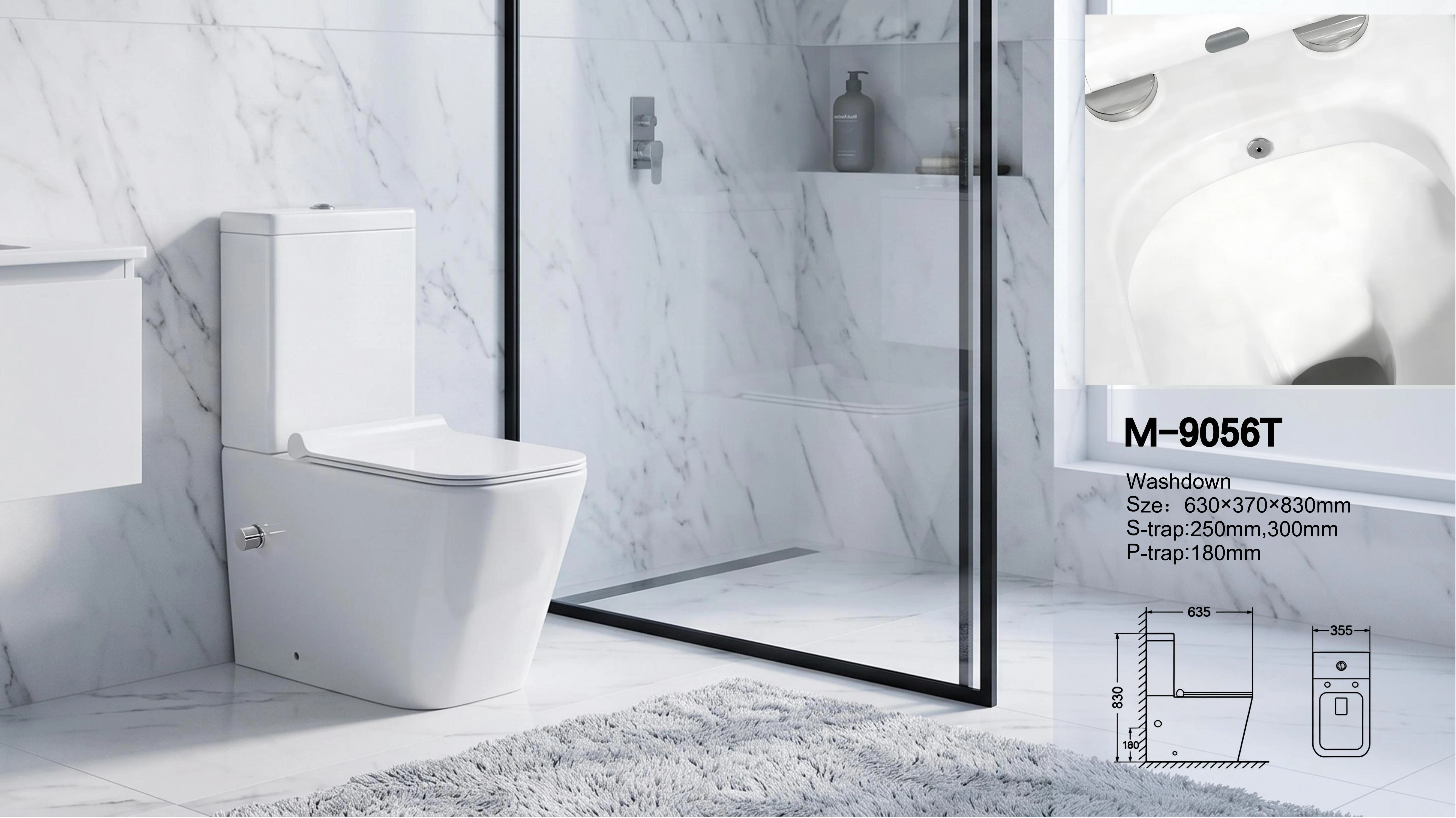 Two‑Piece Toilet with Bidet Function