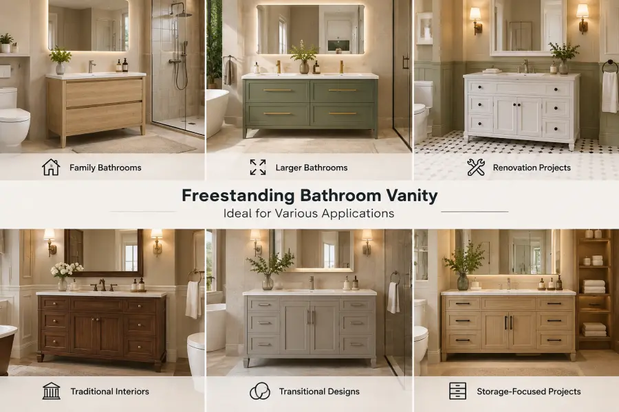 Wall-Mounted vs Freestanding Bathroom Vanity